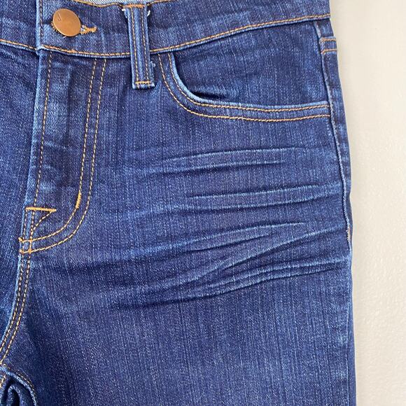 J Brand Mid Rise Skinny Jeans Daphne‎ Indigo Dark Wash Denim Cotton Size 28 - Picture 3 of 11